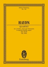 Haydn: String Quartet D major Frog Opus 50/6 Hob. III: 49 (Study Score) published by Eulenburg